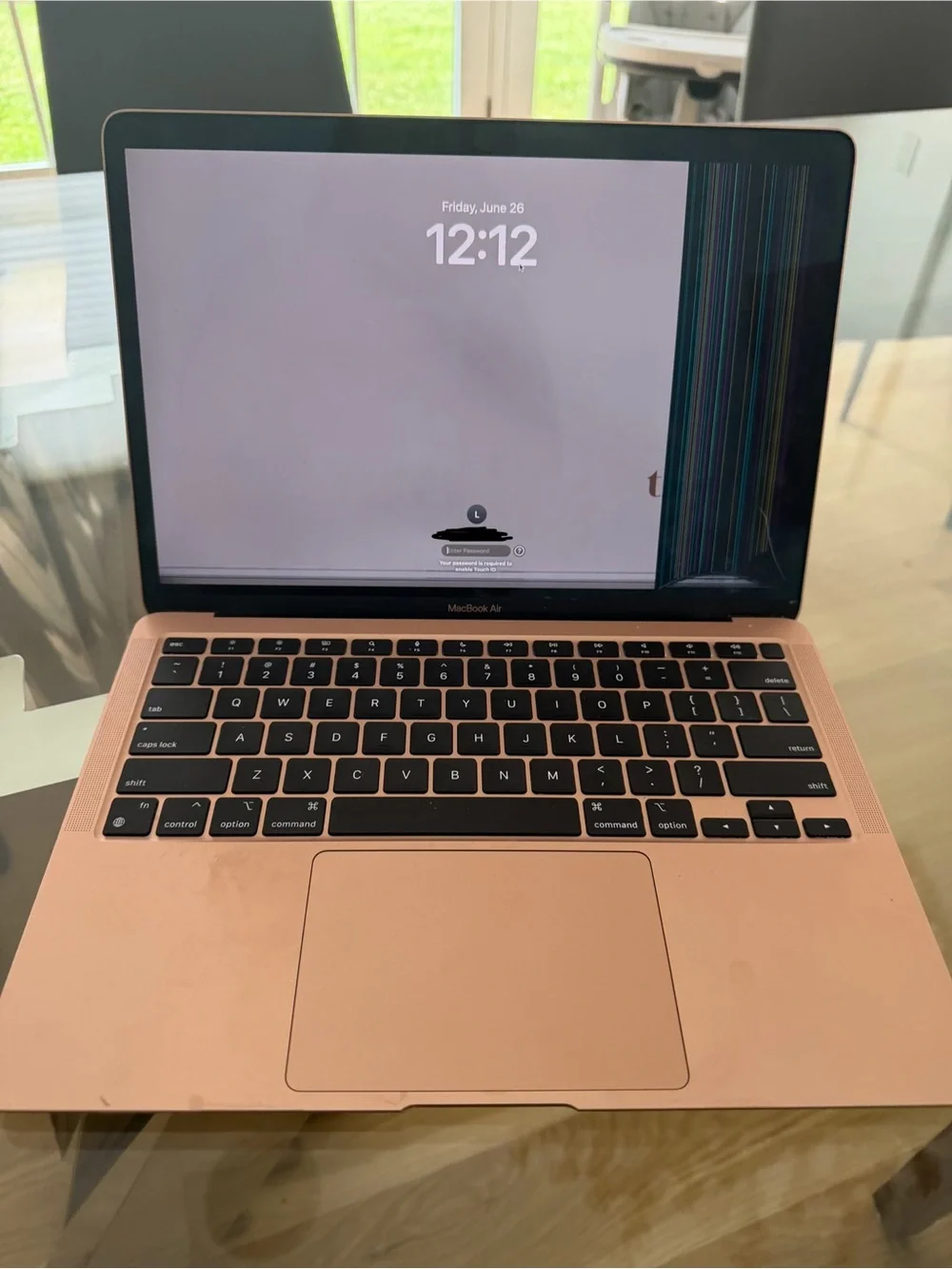 Pink Apple MacBook (stickers are removable)